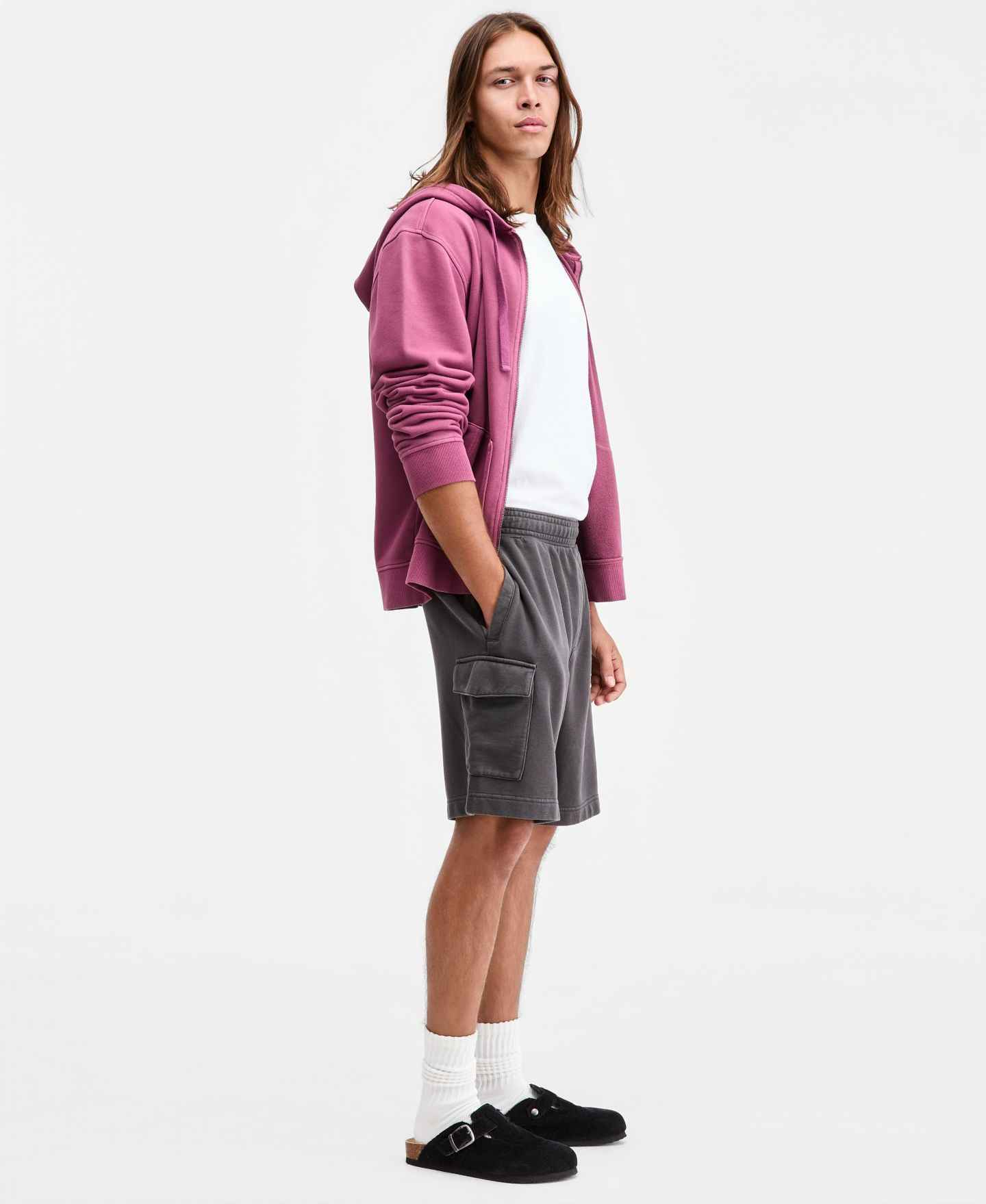 Мужские шорты Sun + Stone Utility Terry, цвет: Чёрный теневой — фото 2
