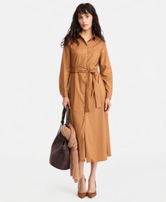 Women's Emmdischi Long-Sleeve Midi Collared Dress