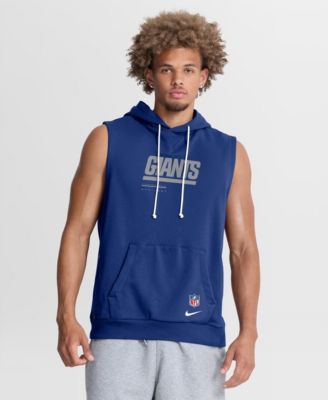 Men's Royal New York Giants Sideline Standard Issue Dri-FIT Sleeveless Hoodie
