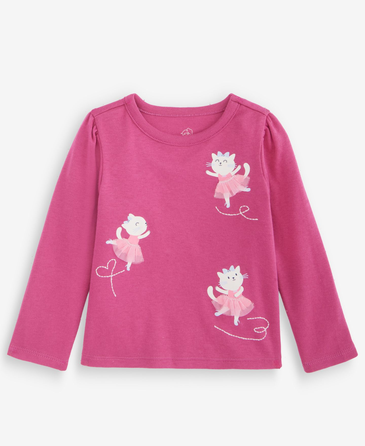 Футболка First Impressions Mix & Match Long-Sleeve Ballerina Cat T-Shirt для девочек-малышей — фото 1