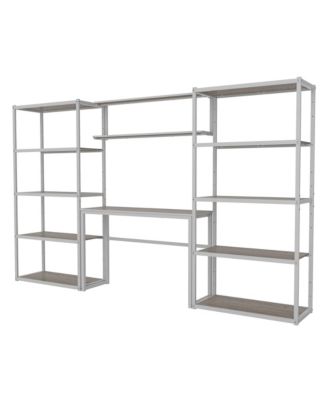 Heavy-Duty Garage Storage and Workstation System, White (119.8 in. W x 71.1 in. H x 15.7 in. D