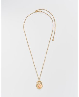 O Initial Orchid Gold Spinner Chain Necklace