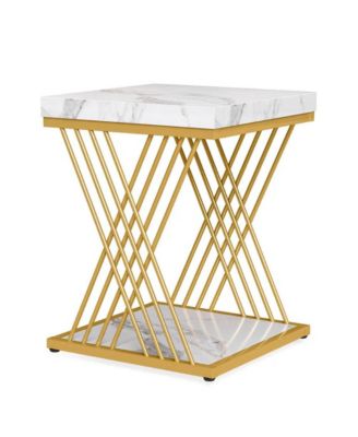 Modern 2 Tier Side Table for Bedside Sofa and Small Spaces