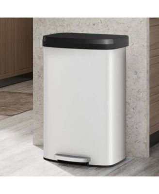 21 Gal Step-on Kitchen Stainless Steel Trash Can, Trash Bin with Soft-Close Lid