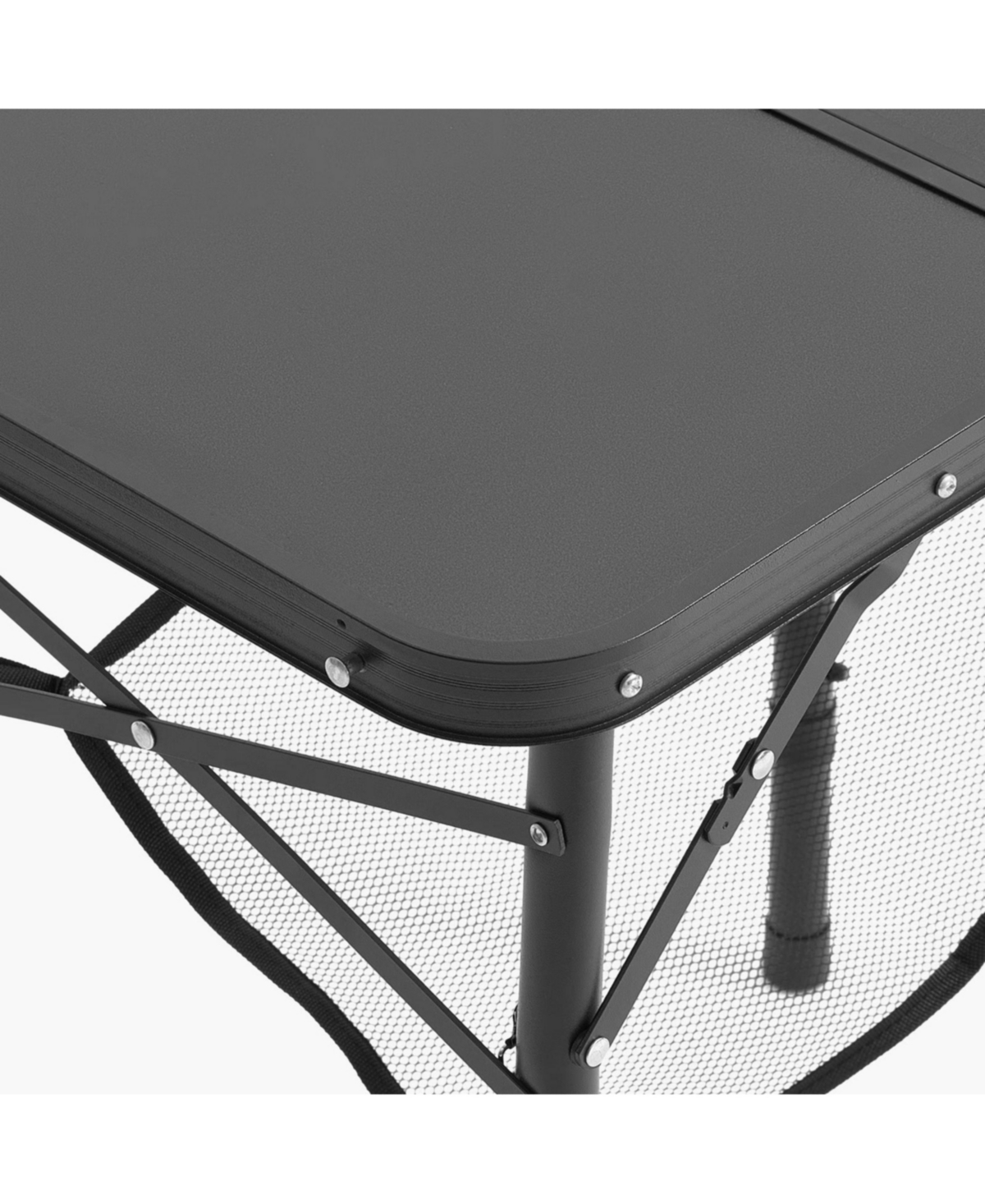 Yiortwo 2 Ft Folding Portable Camping Table Adjustable Height Aluminum Outdoor Picnic Table with Storage Mesh and Carry Handle