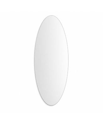 Oval Full Length Wall Mounted Mirror Copper Free Glass HD Clear Reflection Moisture Resistant Mirror for Entryway Bedroom Salon