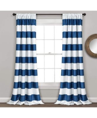  Stripe Room Darkening 52 X 84 Inch Window Curtain