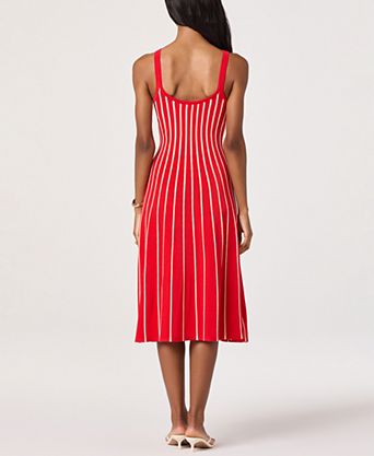 red white dress for women TANDUL Stunning and Flared line wedding dress Luxury Red And White Flowers