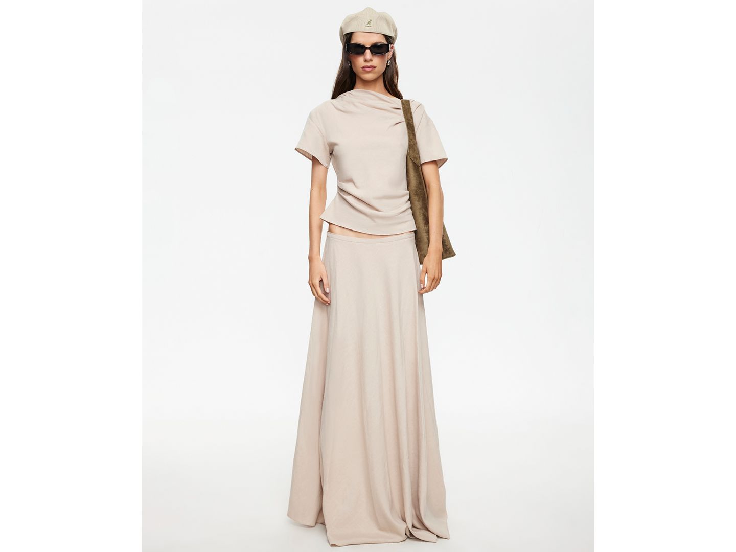 Женская юбка Lioness Linen Halcyon Zippered Maxi, цвет: Бежевый — фото 1