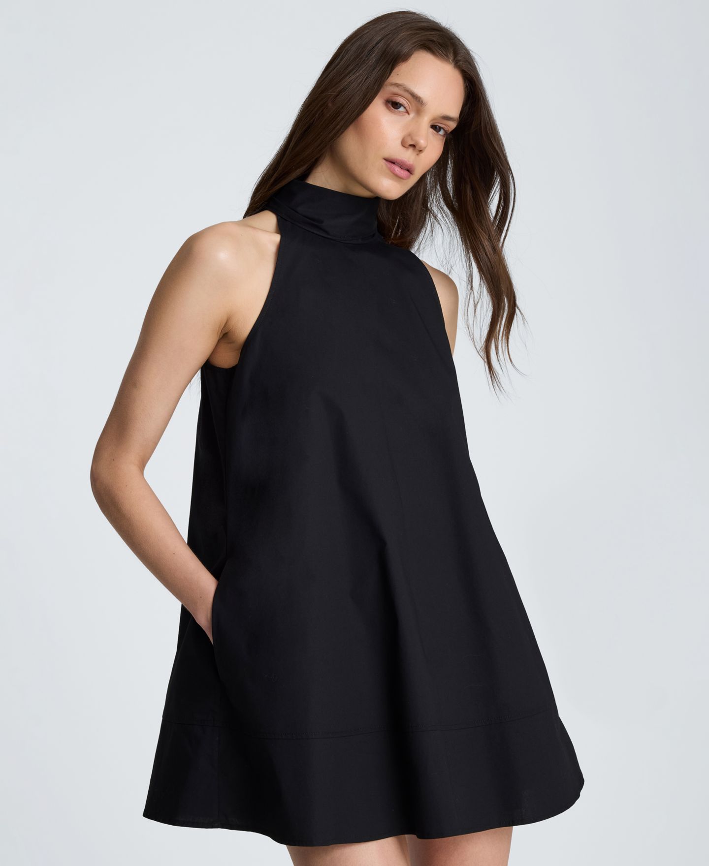 Женское платье Kenneth Cole Self-Tie Back Halter Neck Mini, цвет: Чёрный — фото 3