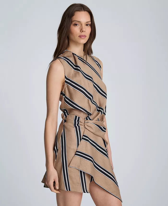 Women's Asymmetrical Hem Mini Dress - thumbnail 3