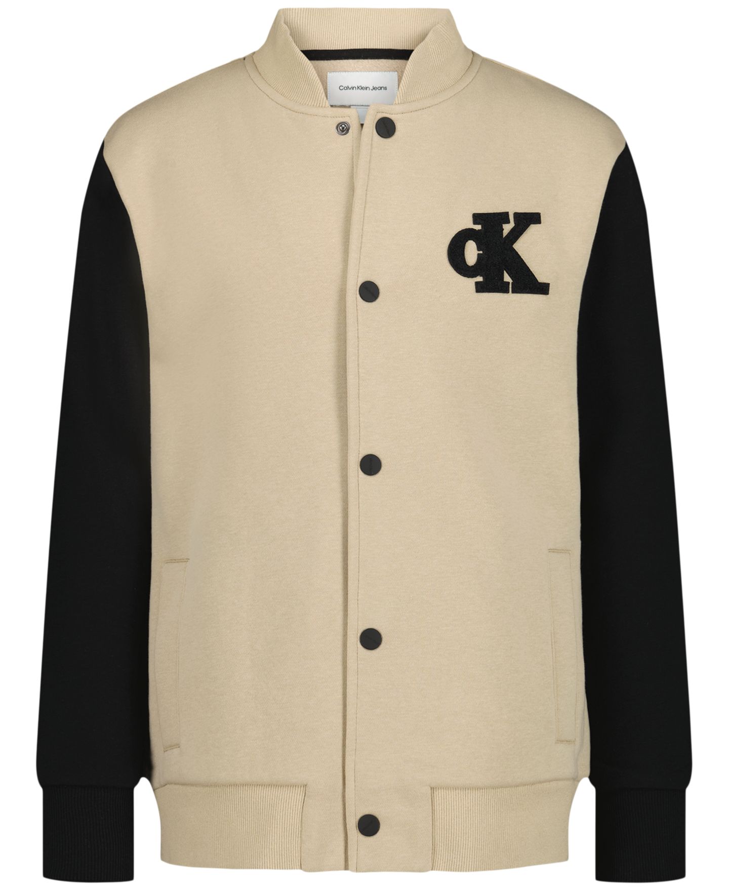 Куртка Calvin Klein Fleece College Long-Sleeve для мальчиков, цвет: Белый — фото 5