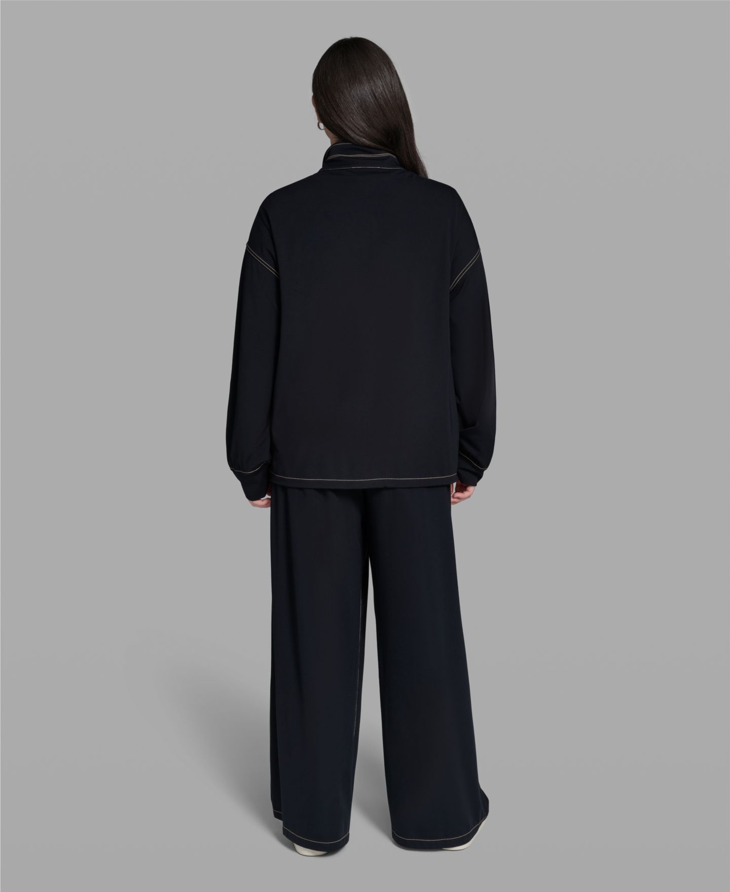 Женская куртка KARL LAGERFELD PARIS Plus Size Mock-Neck Zip-Front, цвет: Тёмно-синий — фото 4