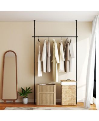 Room Divider Curtain Rod with Adjustable Floor to Ceiling Tension Rod No Drilling Required