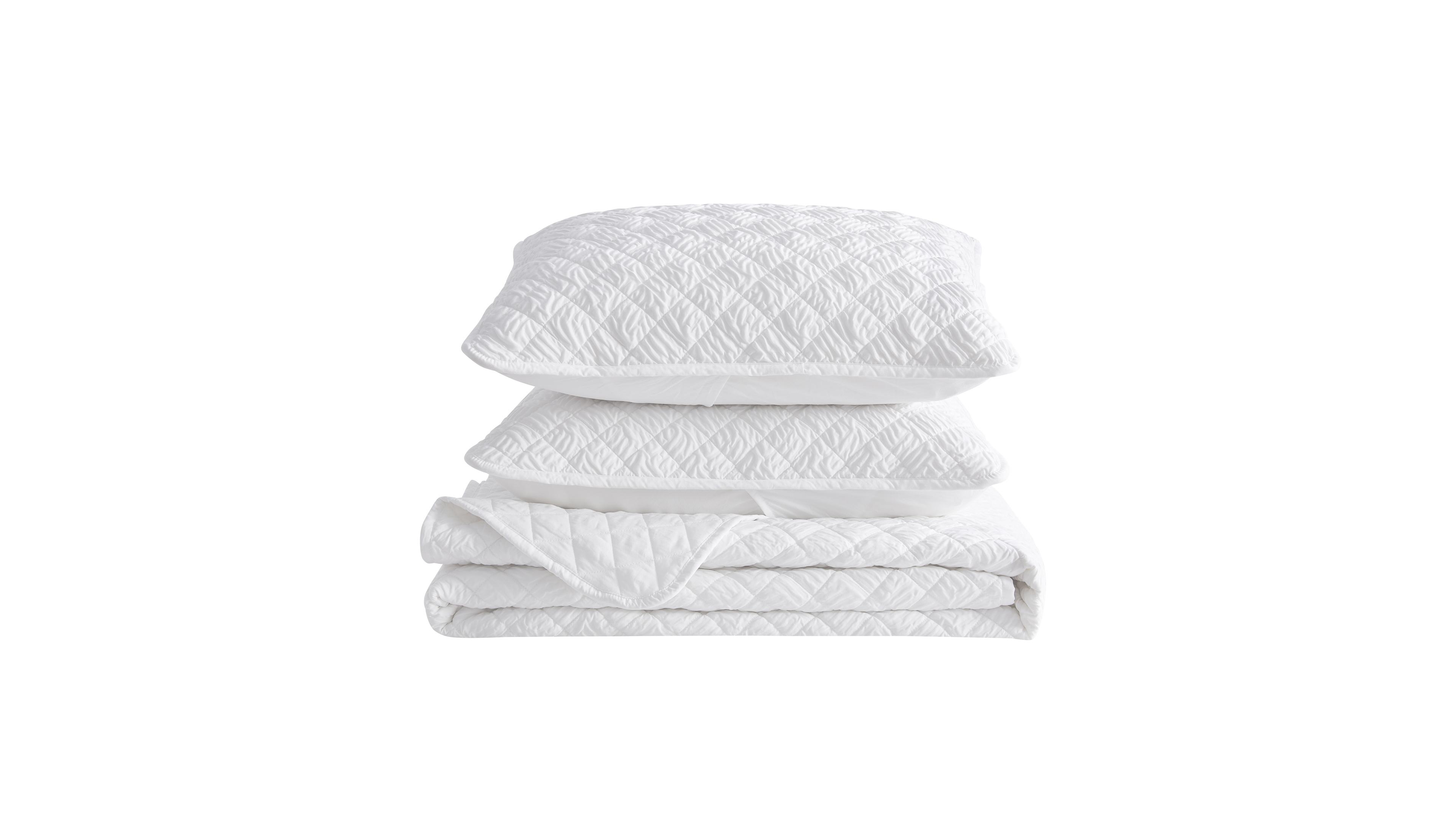 Linery & Co Diamond Textured Quilt Set With Shams