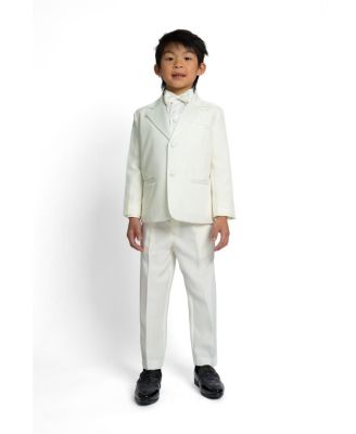 Toddler Boys Bond 5-Piece Shirt, Bowtie, Jacket, Vest and Pants Tuxedo Set