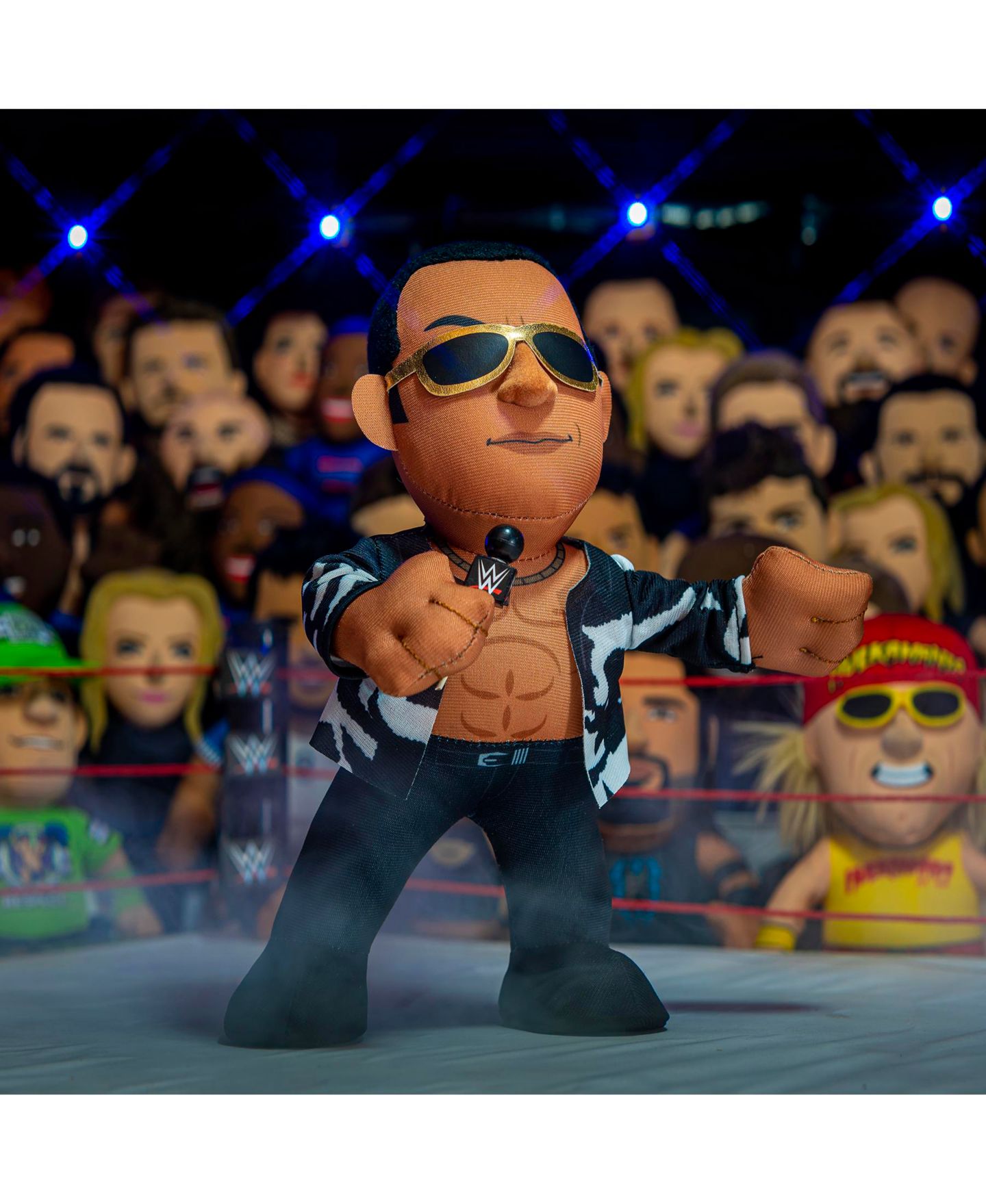 Детская мягкая игрушка Bleacher Creatures WWE Old School Rock 10" Plush Figure, цвет: Разноцветный — фото 7