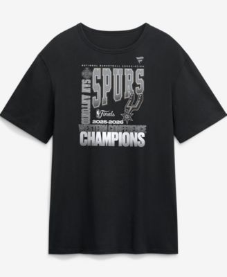 Men's Black San Antonio Spurs 2026 Western Conference Champions Stacked Block T-Shirt