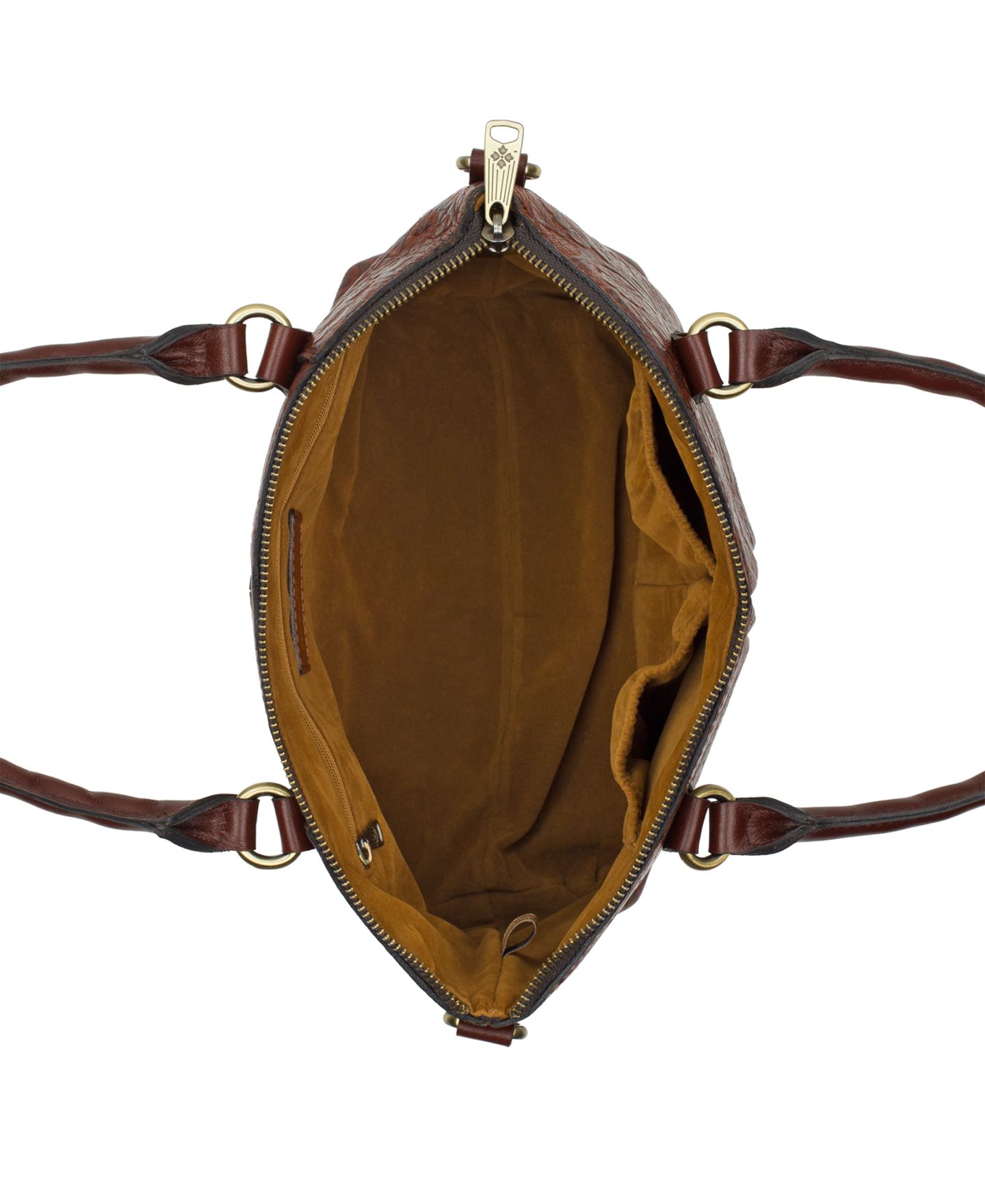 Женская сумка Patricia Nash Zora Top Handle Medium, цвет: Коньячный — фото 4