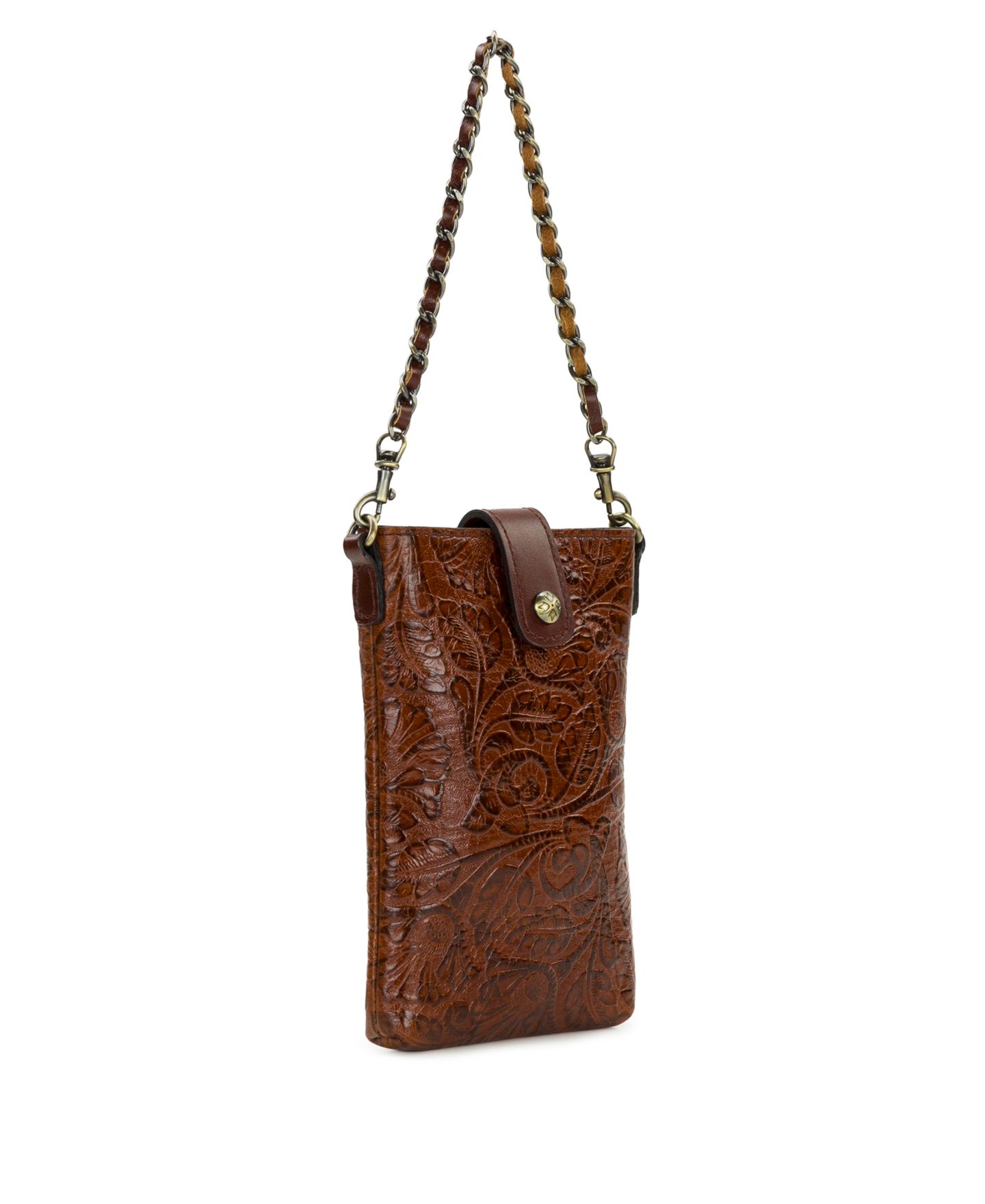 Женская сумка Patricia Nash Leontine Mini Tooled Leather Crossbody, цвет: Коньячный — фото 3