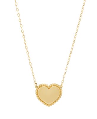 Heart Pendant Necklace in 10k Yellow Gold