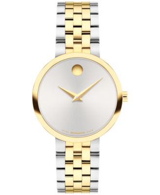 Women's Museum Classic Swiss Quartz Stainless Steel Light Yellow PVD Steel Watch  29.50mm