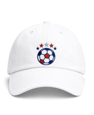 Bits and Bows Little/Big Unisex USA Soccer Baseball Hat