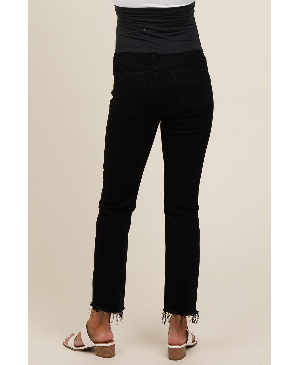 Pinkblush Women's Cut Hem Open Knee Straight Leg Jeans view 6 — MAYCSS fashion products