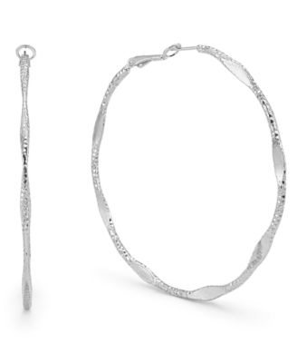 18K Gold Plated or Silver Plated Hoop Earring