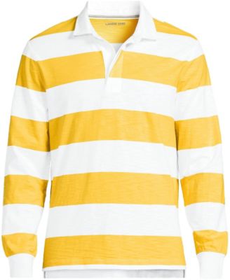 Men's Long Sleeve Lightweight Slub Rugby Polo
