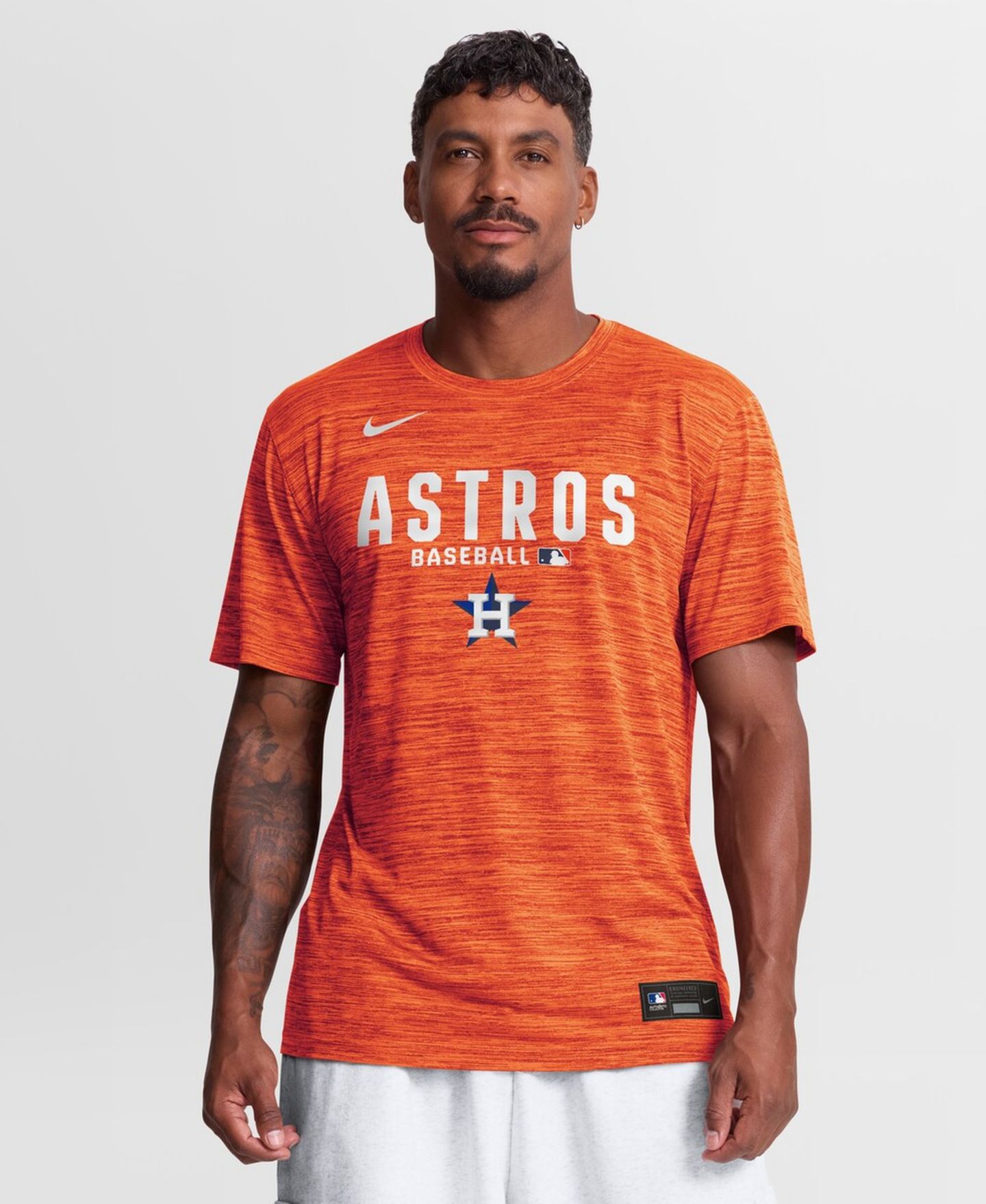Мужская футболка Nike Orange Houston Astros Authentic Collection Velocity Dri-FIT — фото 3