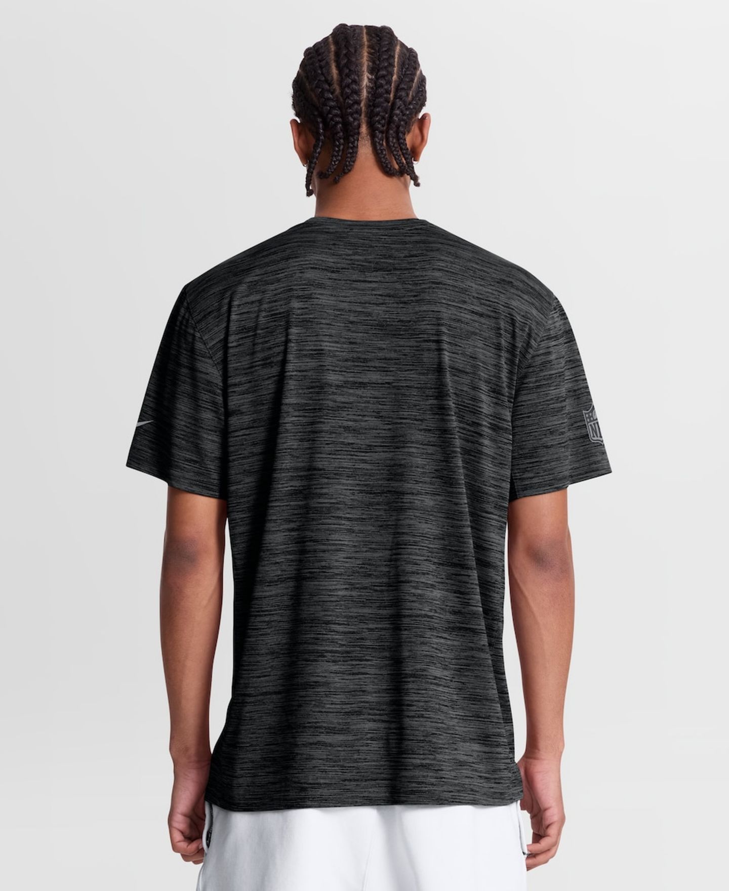 Мужская футболка Nike Black Las Vegas Raiders Sideline Double Covered Dri-FIT Velocity — фото 4