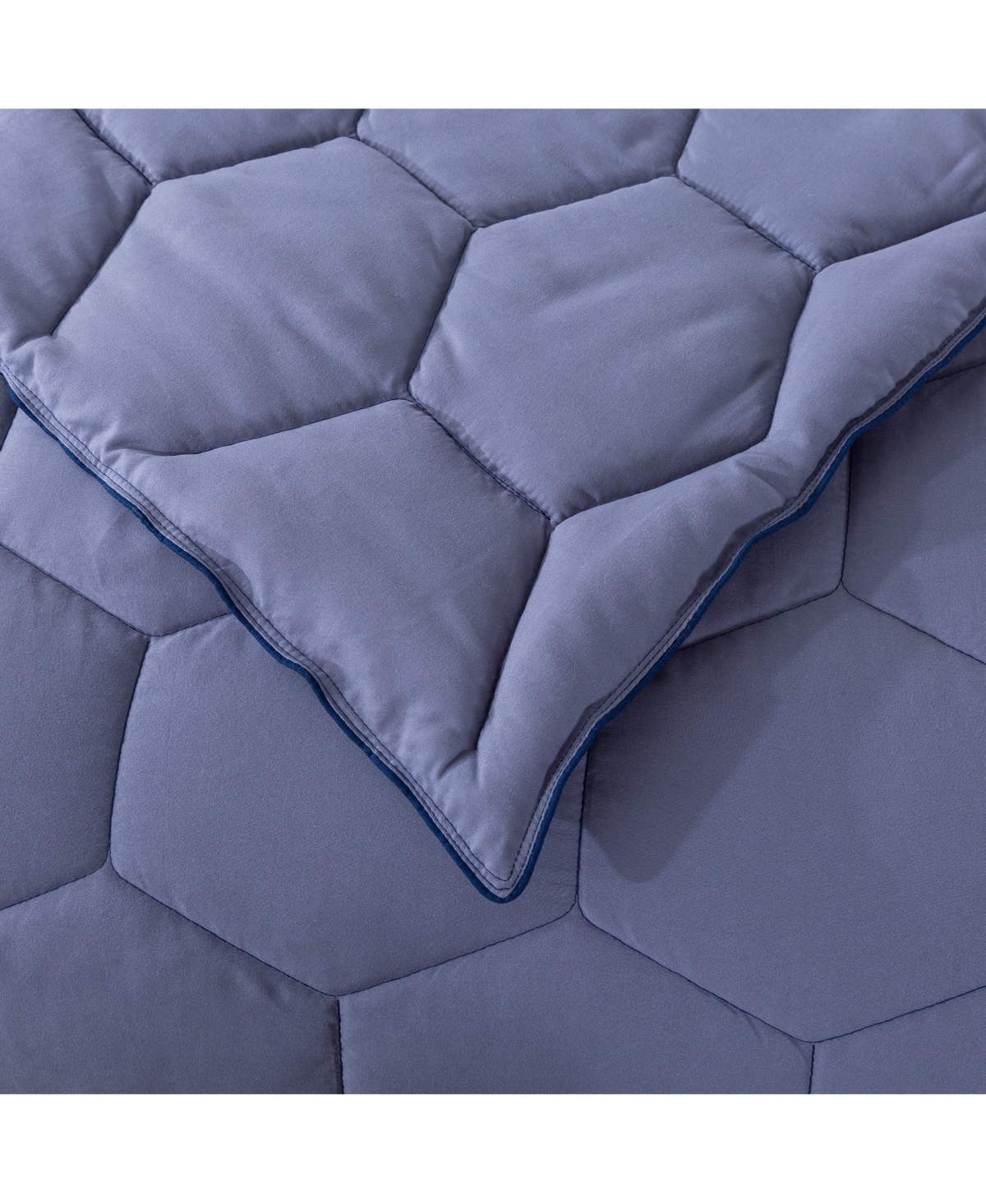 St. James Home Honeycomb Down Alternative Contrast Trim Blanket