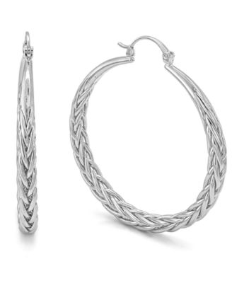 Braided Click Top Hoop Earrings