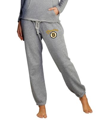 Women's Gray Boston Bruins Mainstream Knit Jogger Pants