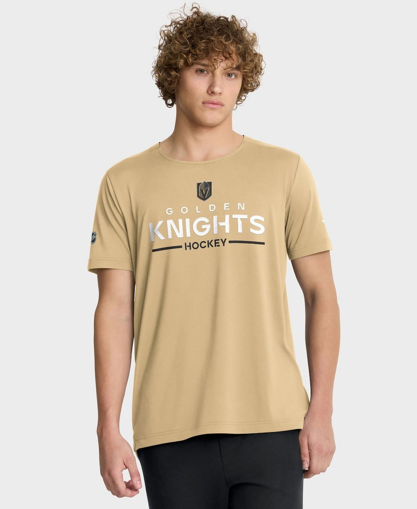 Мужская футболка Fanatics Gold Vegas Golden Knights Authentic Pro Rink Tech — фото 3