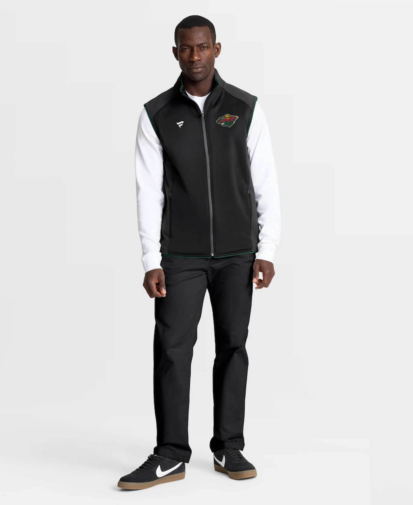 Мужской жилет Fanatics Black Minnesota Wild Authentic Pro Rink Full-Zip Vest — фото 5