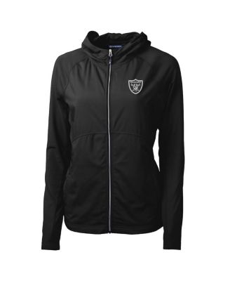 Women's Black Las Vegas Raiders Adapt Eco Knit Full-Zip Hoodie
