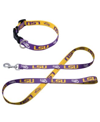 LSU Tigers Pet Leash and Collar Set