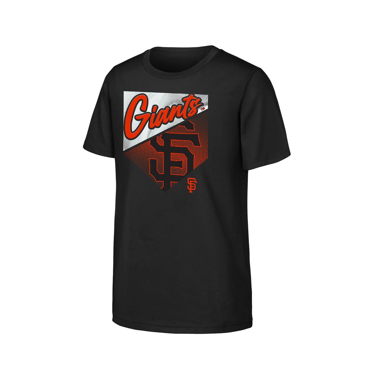 Детская футболка Outerstuff Black San Francisco Giants Prime Plate — фото 1