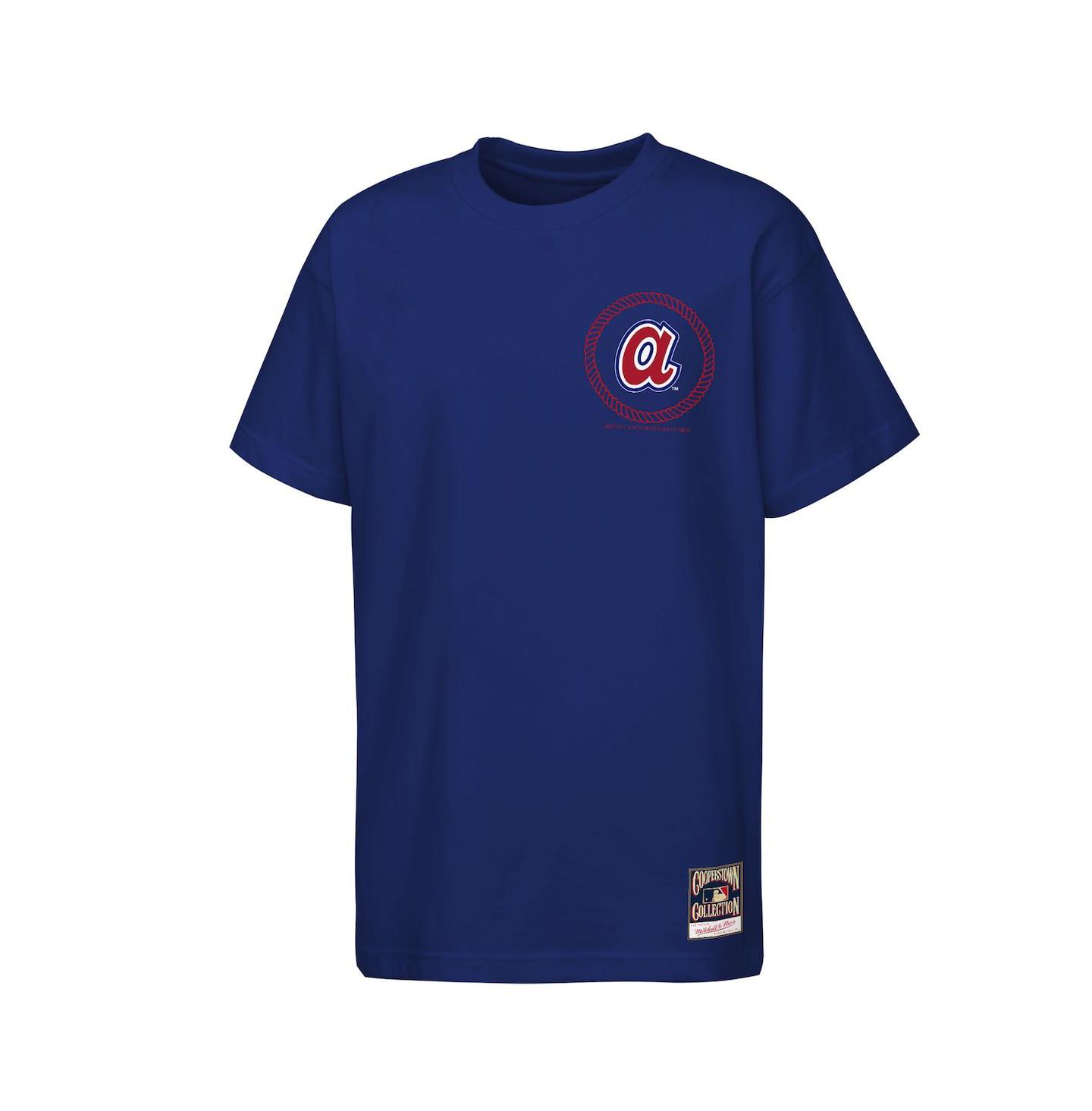Детская футболка Mitchell & Ness Navy Atlanta Braves Cooperstown Rodeo Rope — фото 2