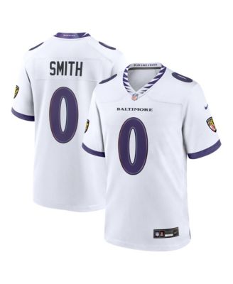 Men's Roquan Smith White Baltimore Ravens Game Jersey