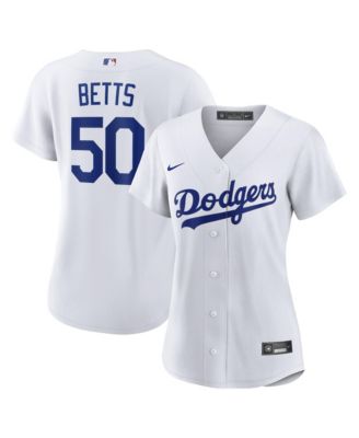 Women's Mookie Betts White Los Angeles Dodgers Home Replica Jersey