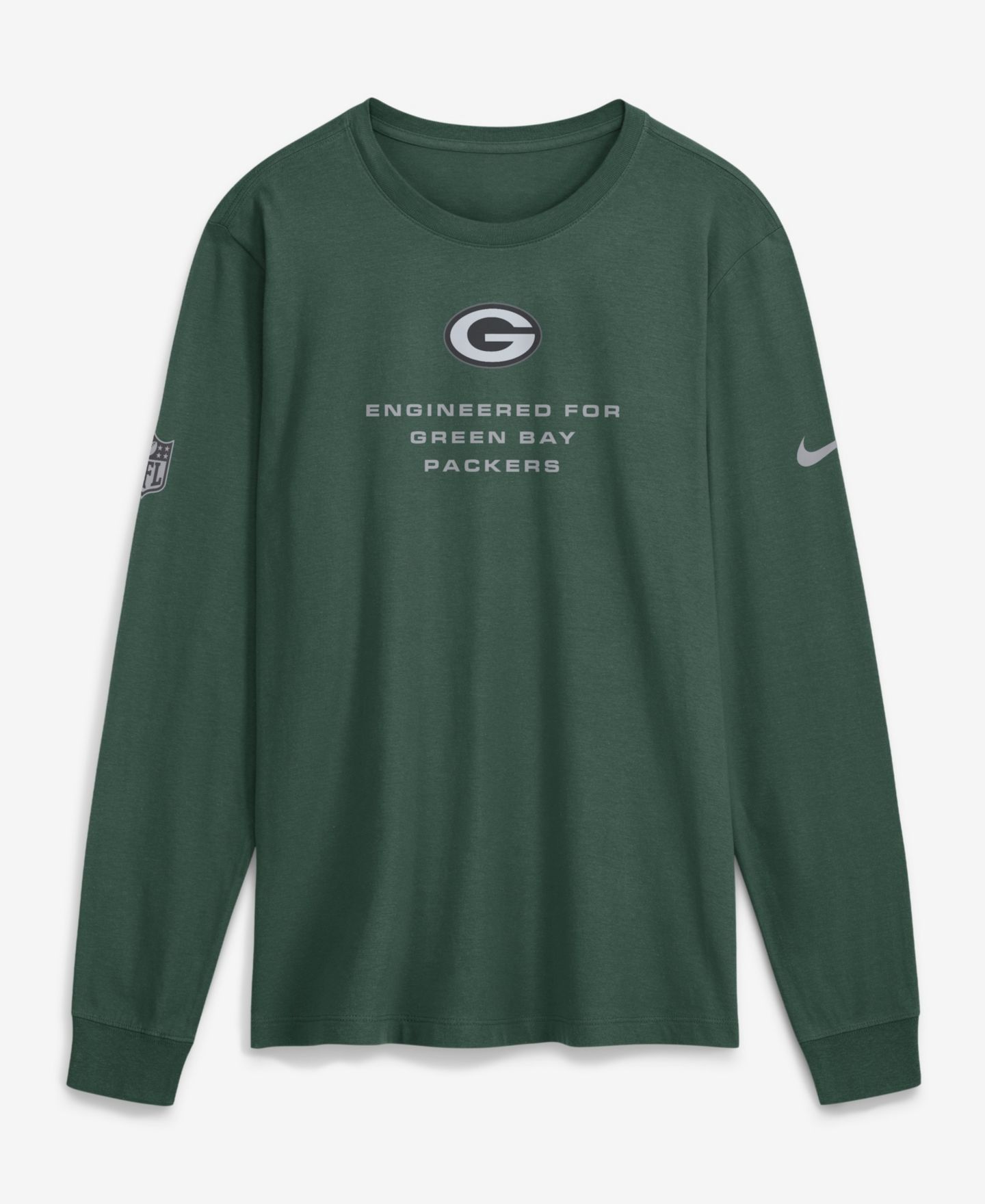 Мужская футболка Nike Green Bay Packers Sideline Bold Arch Star Dri-FIT Long Sleeve — фото 1
