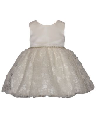 Bonnie Baby Baby Girls 3D Embroidery Party Dress - Ivory 74$