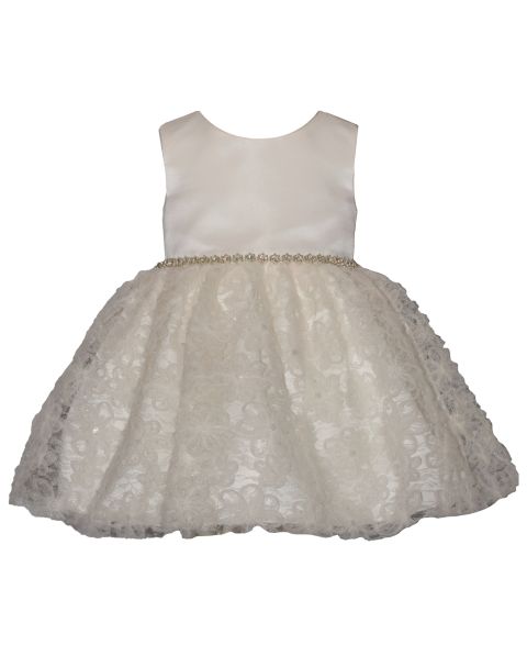 Платье Bonnie Baby 3D Embroidery Party Dress для девочек-малышей, цвет: Слоновая кость