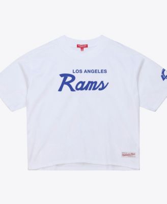 Women's White Los Angeles Rams Head Coach Cropped T-Shirt