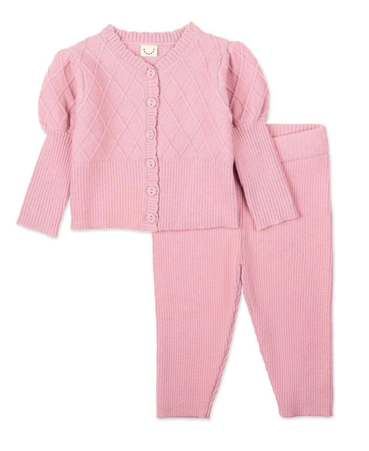 MeMoi Baby Girls 2 Piece "Juliet" Mixed Knit Cardigan and Legging Set