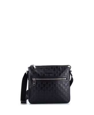 Small Signature Zip Messenger Bag Guccissima Leather