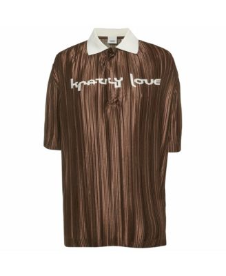 Women's Krazy Love Plisse Satin Polo Top